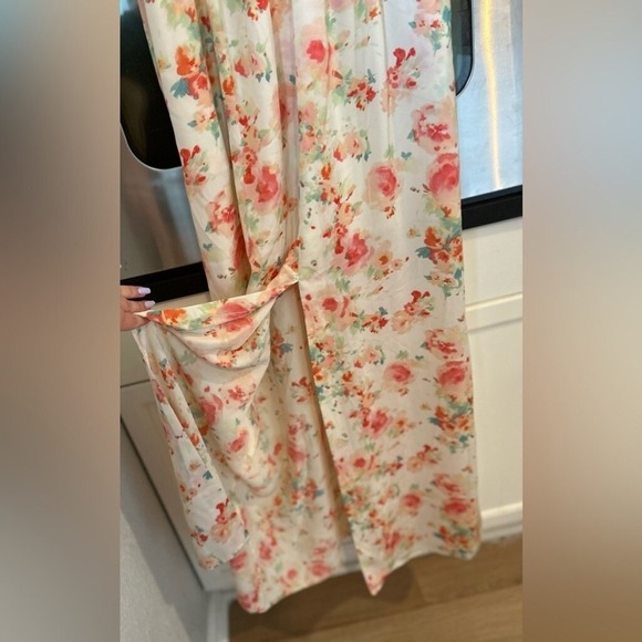 Zara Trafaluc Floral Print Maxi Dress V Neck‎ Sleeveless Summer - Picture 4 of 5